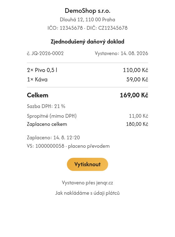Účtenka