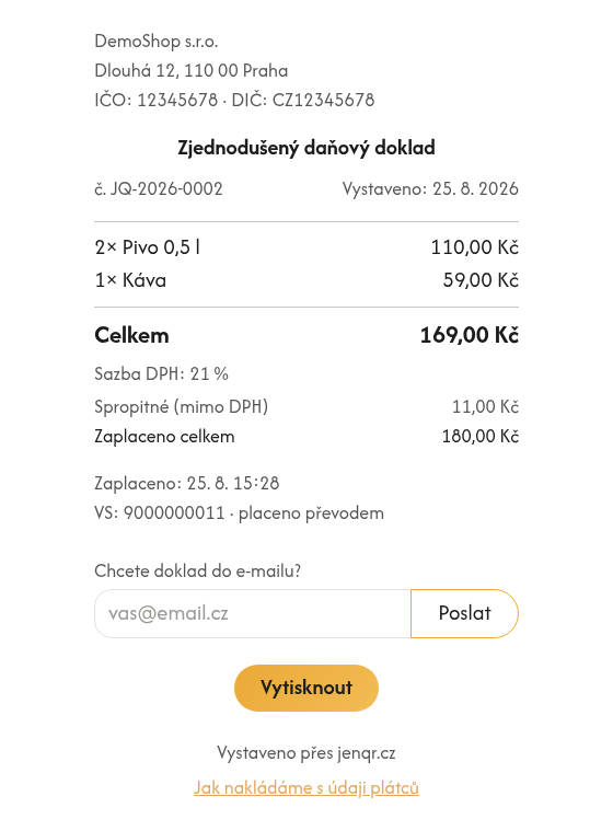 Účtenka